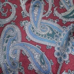 Sheaf & Caber Silk Tie Floral Paisley Blue Green Multi-Color Necktie 59”x3.75”